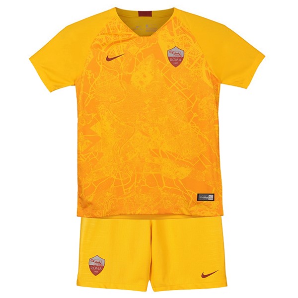 Camiseta AS Roma Replica Tercera Ropa Niños 2018/19 Amarillo